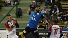 Milan Škvařil z Plzně útočí na branku Poreče. Milan Škvařil z Plzně útočí na branku Poreče.