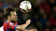 Český obránce Filip Novák během duelu s Tureckem Český obránce Filip Novák během duelu s Tureckem