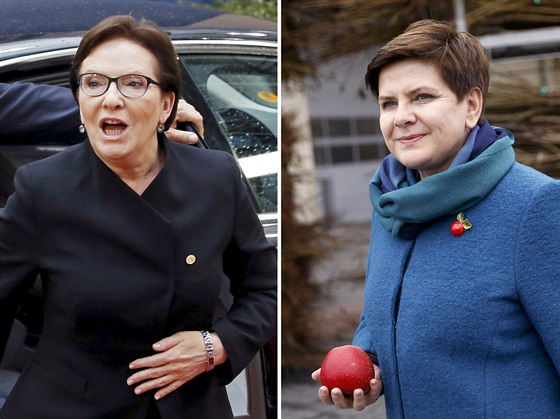 Souasná polská premiérka Ewa Kopaczová (vlevo) a její nejvtí oponentka na...
