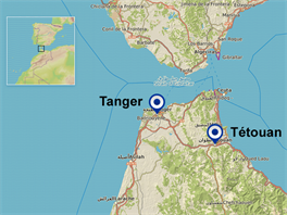 MAPA: Tanger a Ttouan, Maroko