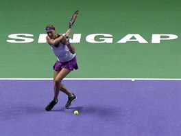 Petra Kvitov na Turnaji mistry v duelu s Angelique Kerberovou