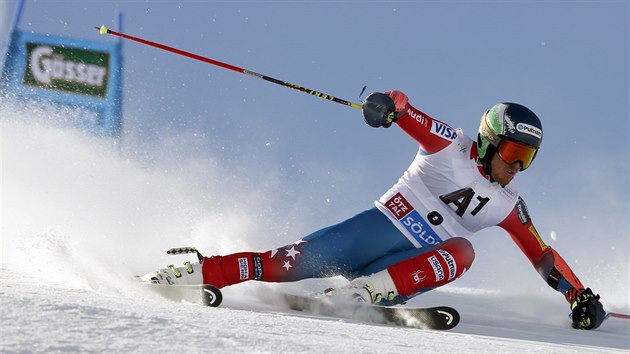 Ted Ligety v obm slalomu Svtovho pohru v Sldenu