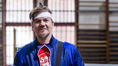 Michal Hrůza při natáčení klipu k písni Padesátka. Michal Hrůza při natáčení klipu k písni Padesátka.