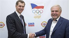 Předseda Českého olympijského výboru Jiří Kejval a předseda představenstva... Předseda Českého olympijského výboru Jiří Kejval a předseda představenstva...