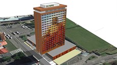 Návrh na renovaci fasády praského hotelu Olympik