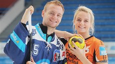 Sourozenci Jeřábkovi - házenkářka Markéta a hokejista Jakub. Sourozenci Jeřábkovi - házenkářka Markéta a hokejista Jakub.