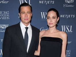 Brad Pitt a Angelina Jolie (New York, 4. listopadu 2015)