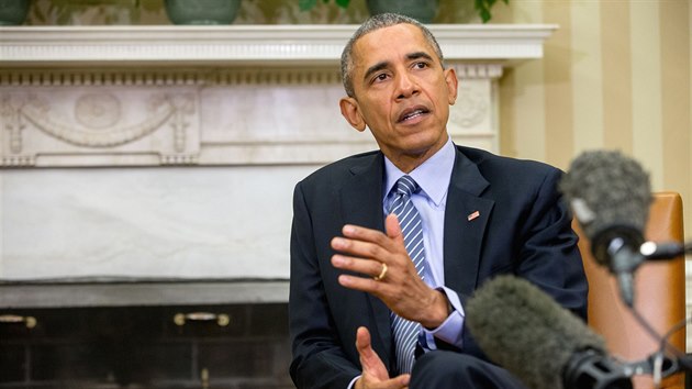 Barack Obama a Benjamin Netanjahu v pondl jednali v Blm dom (9. listopadu 2015)