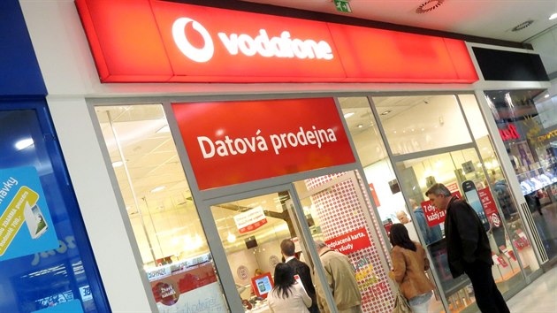 Vodafone prodejna a logo