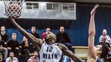 Antoine Allen z Kolína smečuje v zápase proti Prostějovu Antoine Allen z Kolína smečuje v zápase proti Prostějovu