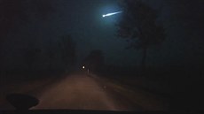 Bolid nad Polskem zachycený kamerou z auta Bolid nad Polskem zachycený kamerou z auta