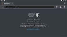 Firefox pro Android má vylepený reim na ochranu ped sledováním aktivit na...