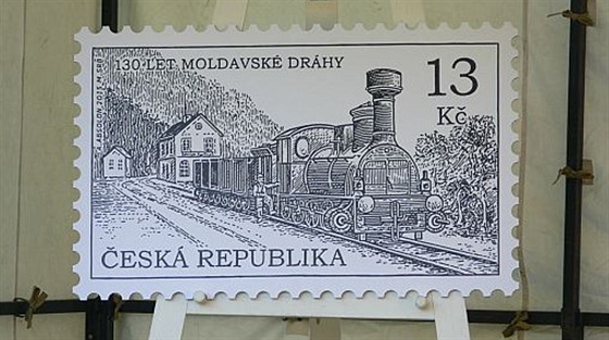 Jedna z budov urených k demolici je i na známce ke 130. výroí Moldavské dráhy.