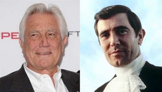 George Lazenby v roce 2014 a v roce 1969 coby James Bond