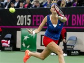TOHLE STHM. Petra Kvitov ve finle Fed Cupu.