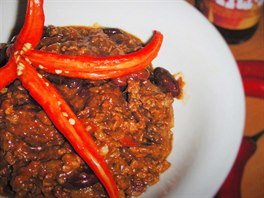 Chilli con carne podle Jamese z Chilli SOS je docela sla, jeho ostrost zvis...