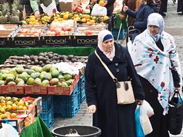 Muslimsk tvr Molenbeek na zpad Bruselu.