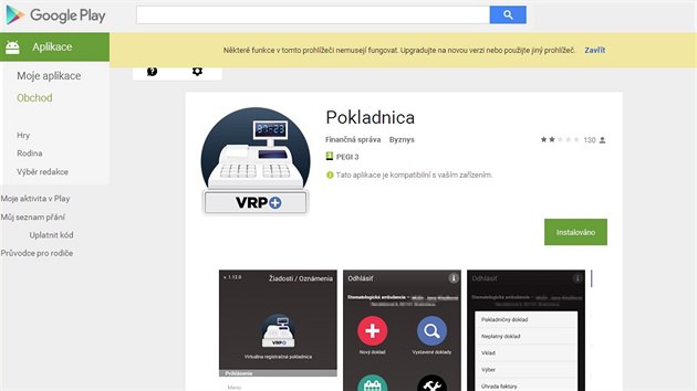 Slovensk aplikace virtuln registran pokladna. Podnikatel si nejprve zdarma sthne z internetu do svho smartphonu aplikaci Pokladnica. Jde o oficiln aplikaci slovensk finann sprvy.