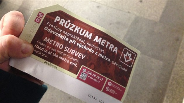 Stac lstek pepravnho przkumu v praskm metru.