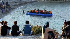 Migranti piplouvající do Turecka (9. listopad 2015)