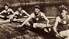 Zlatá čtyřka s kormidelníkem z olympiády v Helsinkách 1952 Zlatá čtyřka s kormidelníkem z olympiády v Helsinkách 1952
