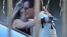 Charlie Sheen se svou bývalou manelkou Brooke (íjen 2015)