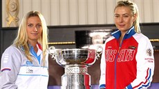 Aktérky první nedlní dvouhry: Petra Kvitová (vlevo) a Maria arapovová.