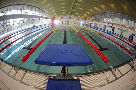 Bazén v nedávno rekonstruované plavecké hale na Klíi.
