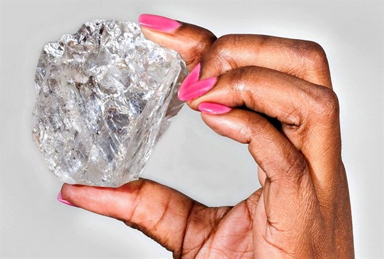 Diamant nalezený v Botswan.