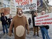 Demonstrace nkterých stedoeských starost proti údajnému nespravedlivému...