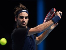 Roger Federer ve finle Turnaje mistr.