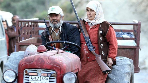 Turkmenští farmáři na severozápadě Sýrie (24. listopadu 2015)
