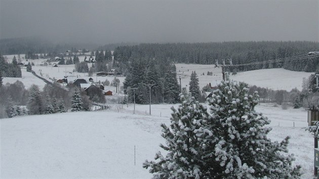 Snh napadl v noci v Horsk Kvild na umav