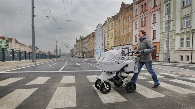 Pestavn Borsk ulice v Plzni tsn ped otevenm