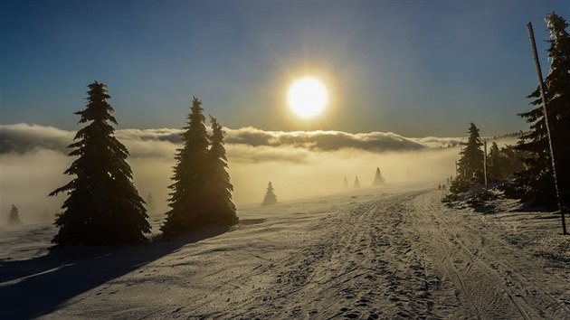 Pohled na inverzn oblanost v Krkonoch