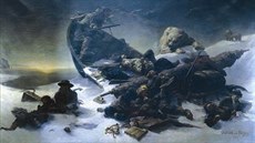 Na obraze "Záliv smrti" z roku 1897 Julius Payer zachytil tragickou výpravu...