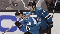 Tomáš Hertl ze San Jose se raduje, žen prolomil dlouhé čekání na gól. Tomáš Hertl ze San Jose se raduje, žen prolomil dlouhé čekání na gól.
