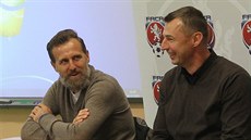 Bývalí reprezentanti karel Poborský (vlevo) a Petr Kouba na slavnostním... Bývalí reprezentanti karel Poborský (vlevo) a Petr Kouba na slavnostním...