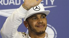 Lewis Hamilton po kvalifikaci v Abú Zabí