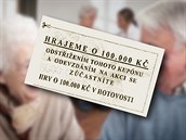 Kupon, kterým podvodníci lákají seniory na předváděcích akcích. Kupon, kterým podvodníci lákají seniory na předváděcích akcích.