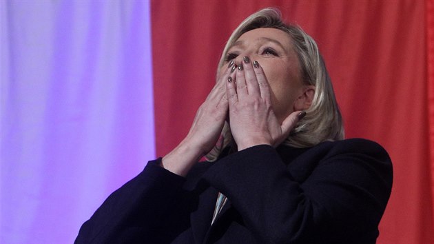Marine Le Penov na pedvolebnm mtinku v Lille (30. listopadu 2015)