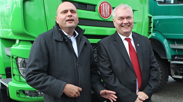 Majitelé Tatry Kopřivnice Jaroslav Strnad (vlevo) a René Matera (1. prosince 2015)