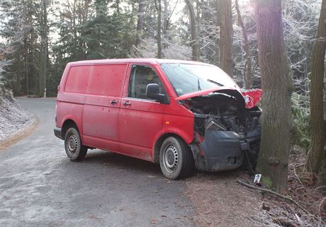 Havarované auto mue, který nebyl k nalezení.