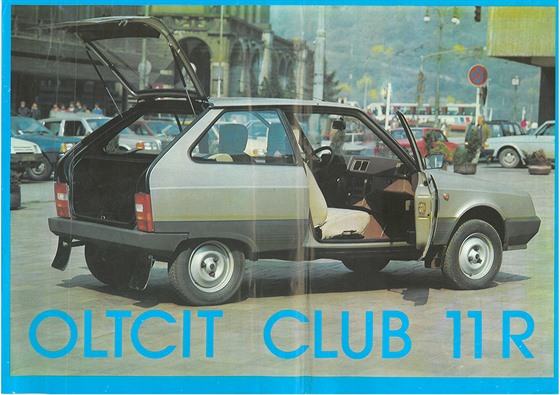 Dobový prospekt vozu Oltcit Club 11R vydaný Mototechnou v roce 1987