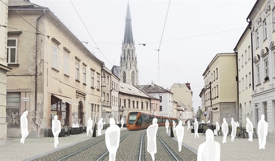 Vizualizace návrhu podoby olomoucké tídy 1. máje vytvoené architekty z...