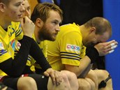 Zklamaná lavička házenkářů Dukly. Zklamaná lavička házenkářů Dukly.