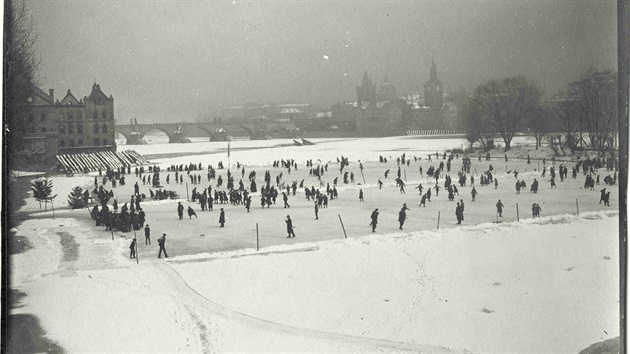 Bruslení ped Odkolkovými mlýny, 1908, autor neznámý