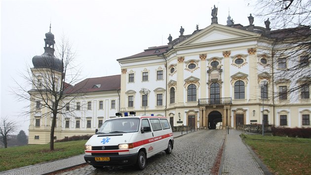 Pohled na olomoucké Kláterní Hradisko, v nm sídlí vojenská nemocnice.