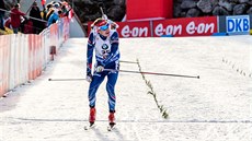 V CÍLI. Ondřej Moravec právě doběhl sprint v Hochfilzenu. V CÍLI. Ondřej Moravec právě doběhl sprint v Hochfilzenu.