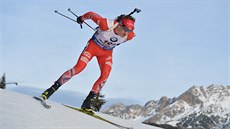 Tarjei Bo při sprintu v Hochfilzenu. Tarjei Bo při sprintu v Hochfilzenu.